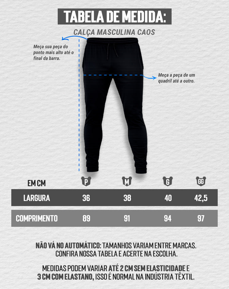 CALÇA MASCULINA CAOS PRETA  | Under Labz – Loja Oficial