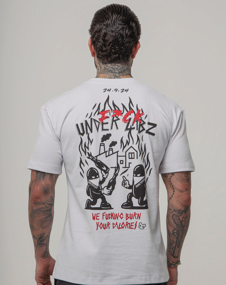 CAMISETA MASCULINA OVERSIZED DIMETHYLEX BRANCO - Loja Oficial Under Labz
