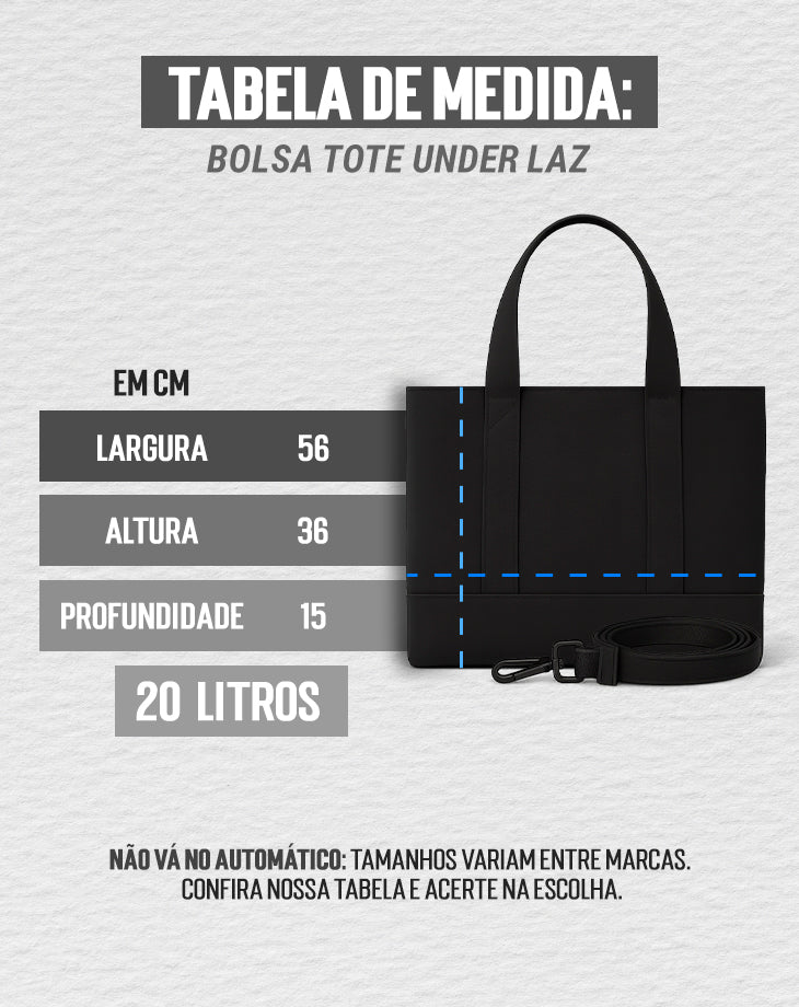 BOLSA TOTE PRETA - Loja Oficial Under Labz
