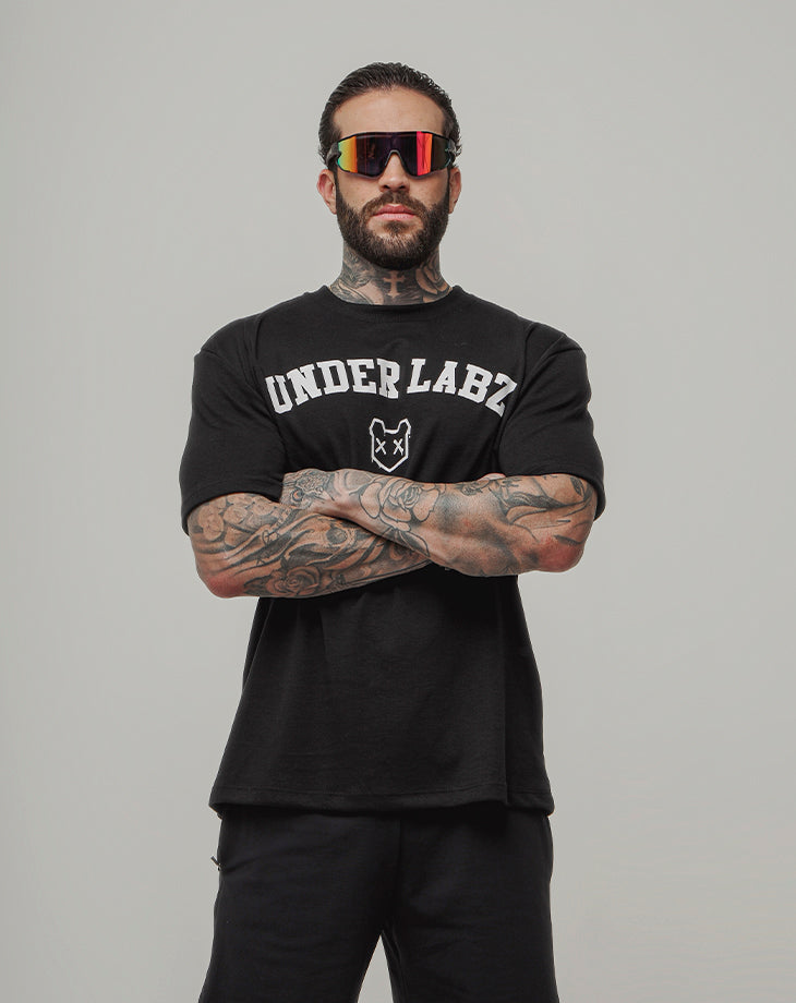 CAMISETA MASCULINA REGULAR BEAR CODE PRETA