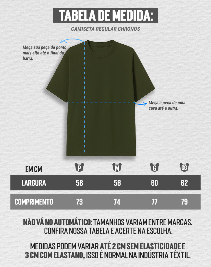 CAMISETA MASCULINA REGULAR CHRONOS VERDE
