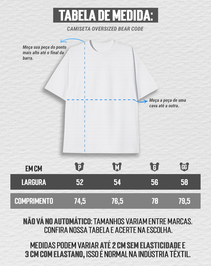 CAMISETA MASCULINA REGULAR BEAR CODE BRANCA - Loja Oficial Under Labz