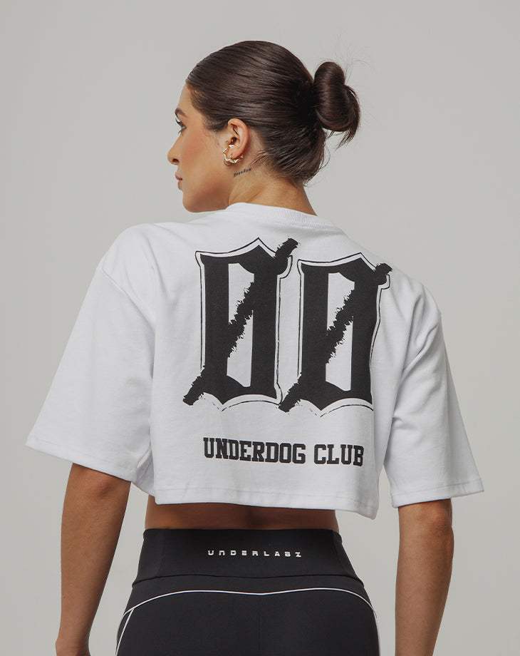 CROPPED BEAR CODE BRANCO - Loja Oficial Under Labz