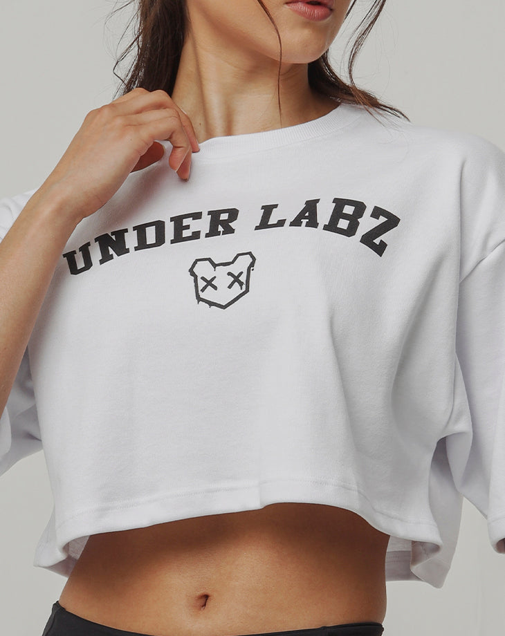 CROPPED BEAR CODE BRANCO - Loja Oficial Under Labz