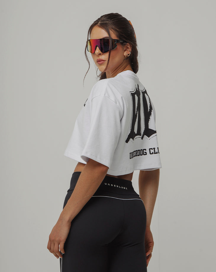 CROPPED BEAR CODE BRANCO - Loja Oficial Under Labz