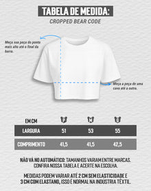 CROPPED BEAR CODE BRANCO - Loja Oficial Under Labz