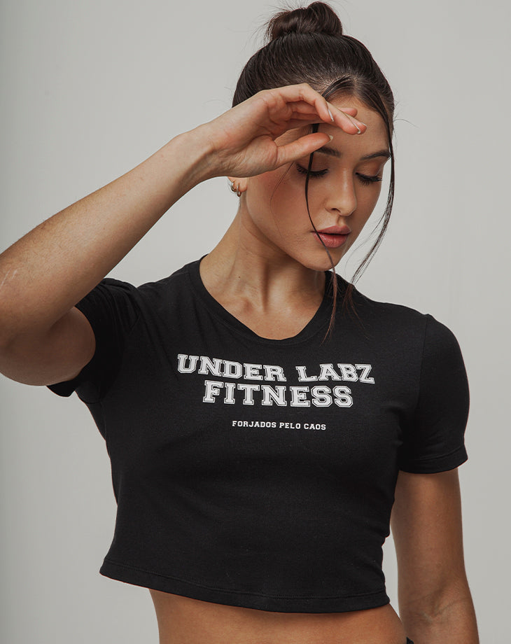 CROPPED FEMININO COMMAND CROP PRETO - Loja Oficial Under Labz