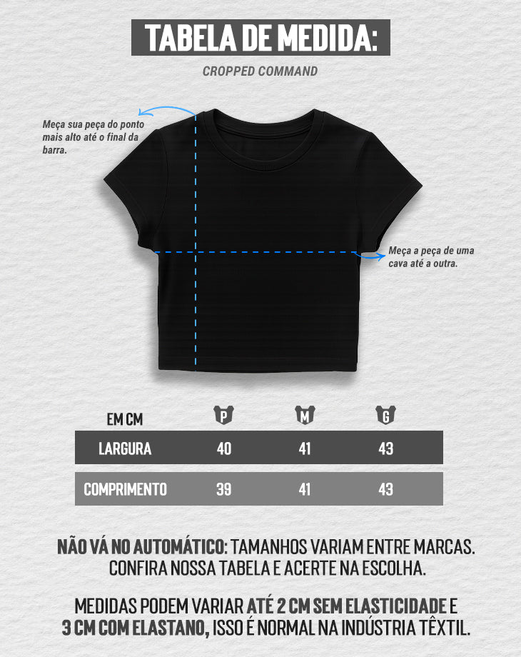 CROPPED FEMININO COMMAND CROP PRETO - Loja Oficial Under Labz