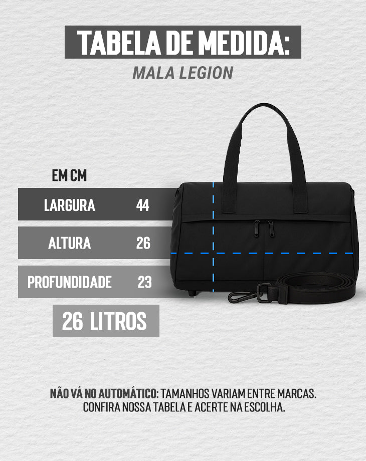 MALA LEGION PRETA 26L - Loja Oficial Under Labz