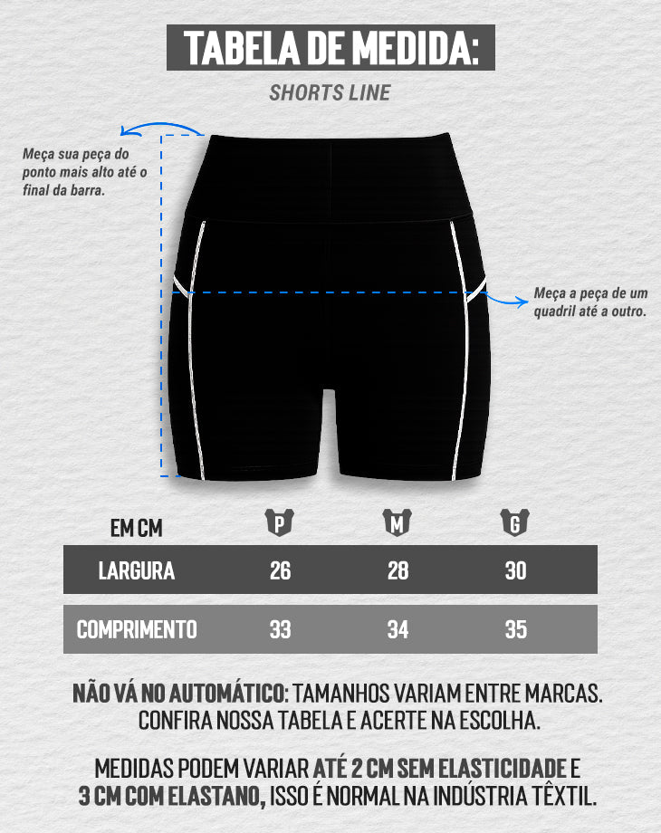 SHORTS FEMININO LINE PRETO - Loja Oficial Under Labz