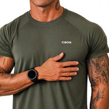 CAMISETA MASCULINA RAGLAN CAOS
